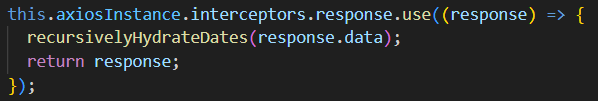 Typescript function for date hydration that gets registered as Axios response interceptors